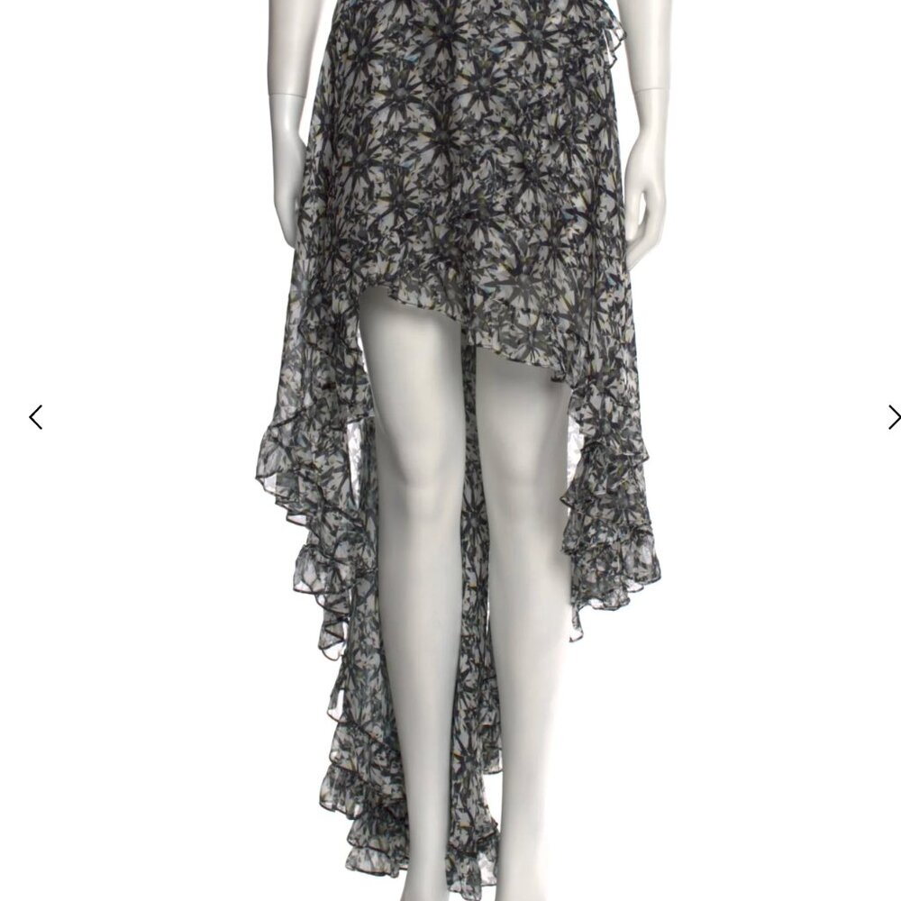 Caroline Constas + Intermix Del wrap silk Skirt Diamond Print Engagement  Bridal